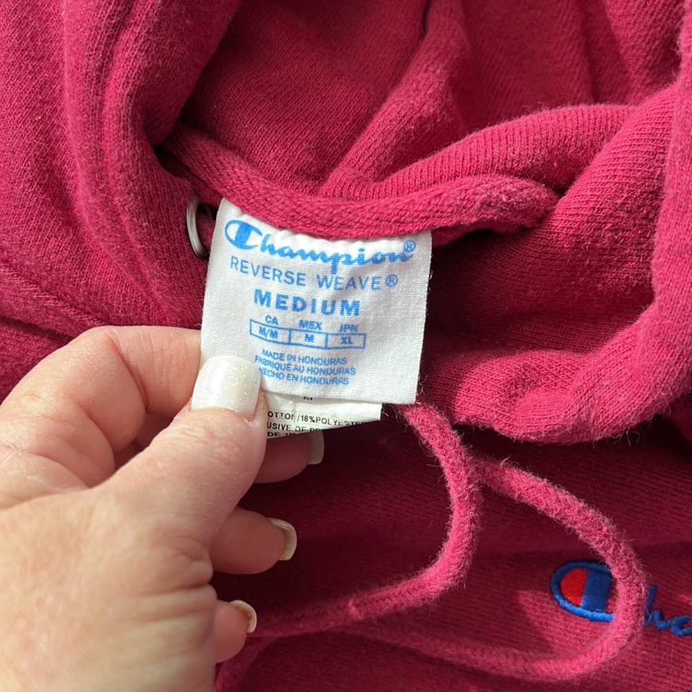 Champion Reverse Weave Script Logo Pullover Hoodi… - image 7